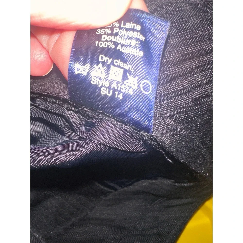 J.Crew Thompson Mens Black Wool Blend Dress Pants Slim Fit A1574 W30 L32‎